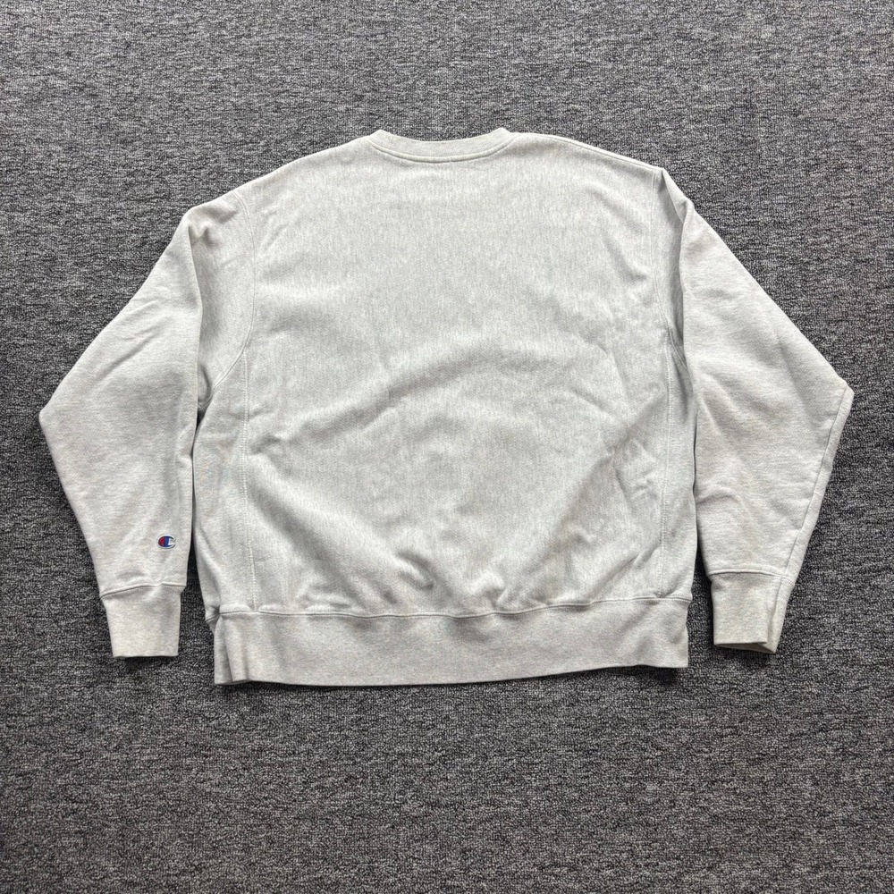 Y2K 2000s Champion Syracuse Reverse Weave Crewneck Grey Sweatshirt Size XL - Picture 4 of 7